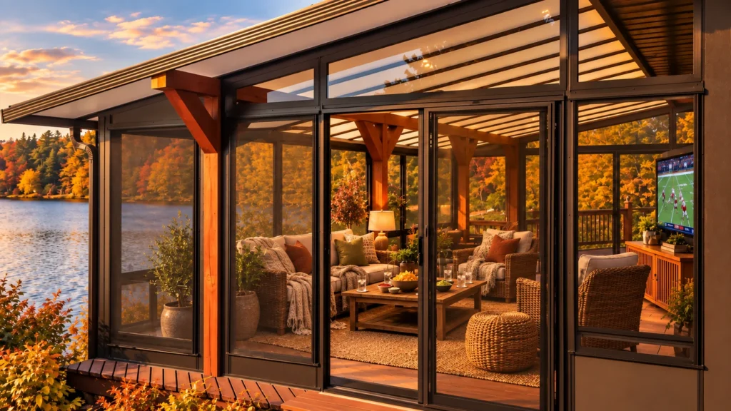 Sunroom in autumn - Patio Systems