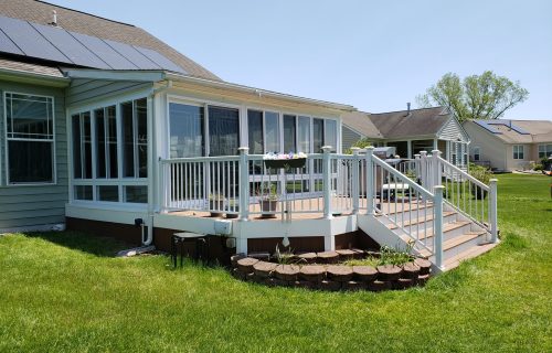 3 Season Porch Enclosure with Decking & Railing