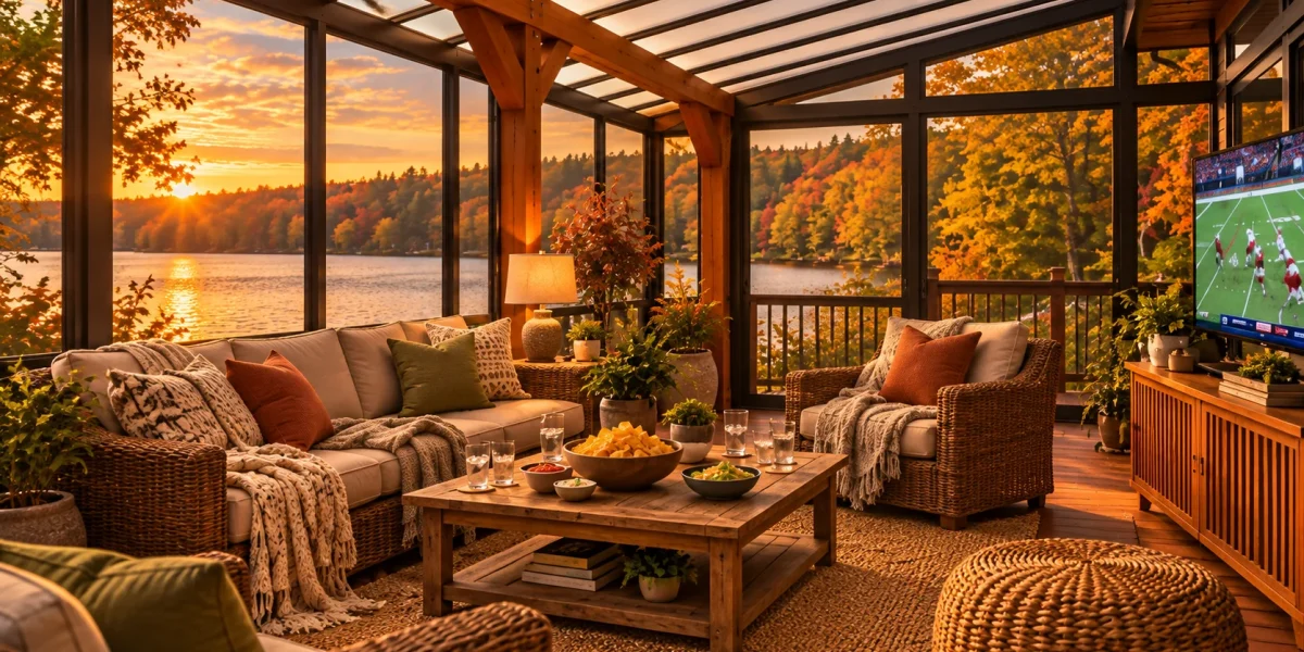 Sunroom in autumn - Patio Systems
